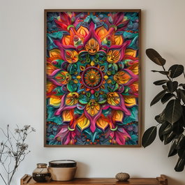 Wallity GE068-L Cuadro Decorativo Enmarcado Multicolor